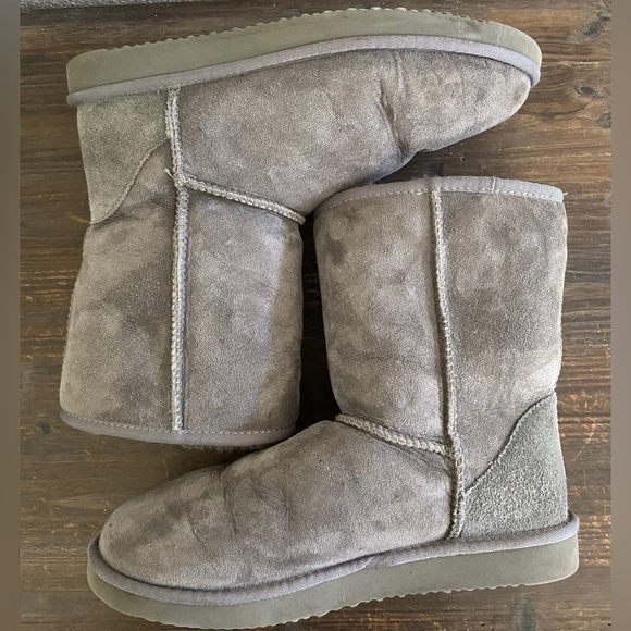 Cozie Steps Boots Gray Australian Sheepskin Toggle Water Repellent Sz 10 Women's - Picture 8 of 11